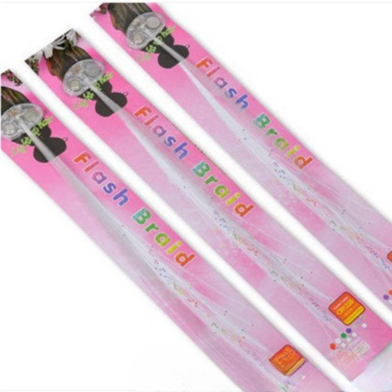 Wholesale Plastic LED Luminous Braided Hair Clips